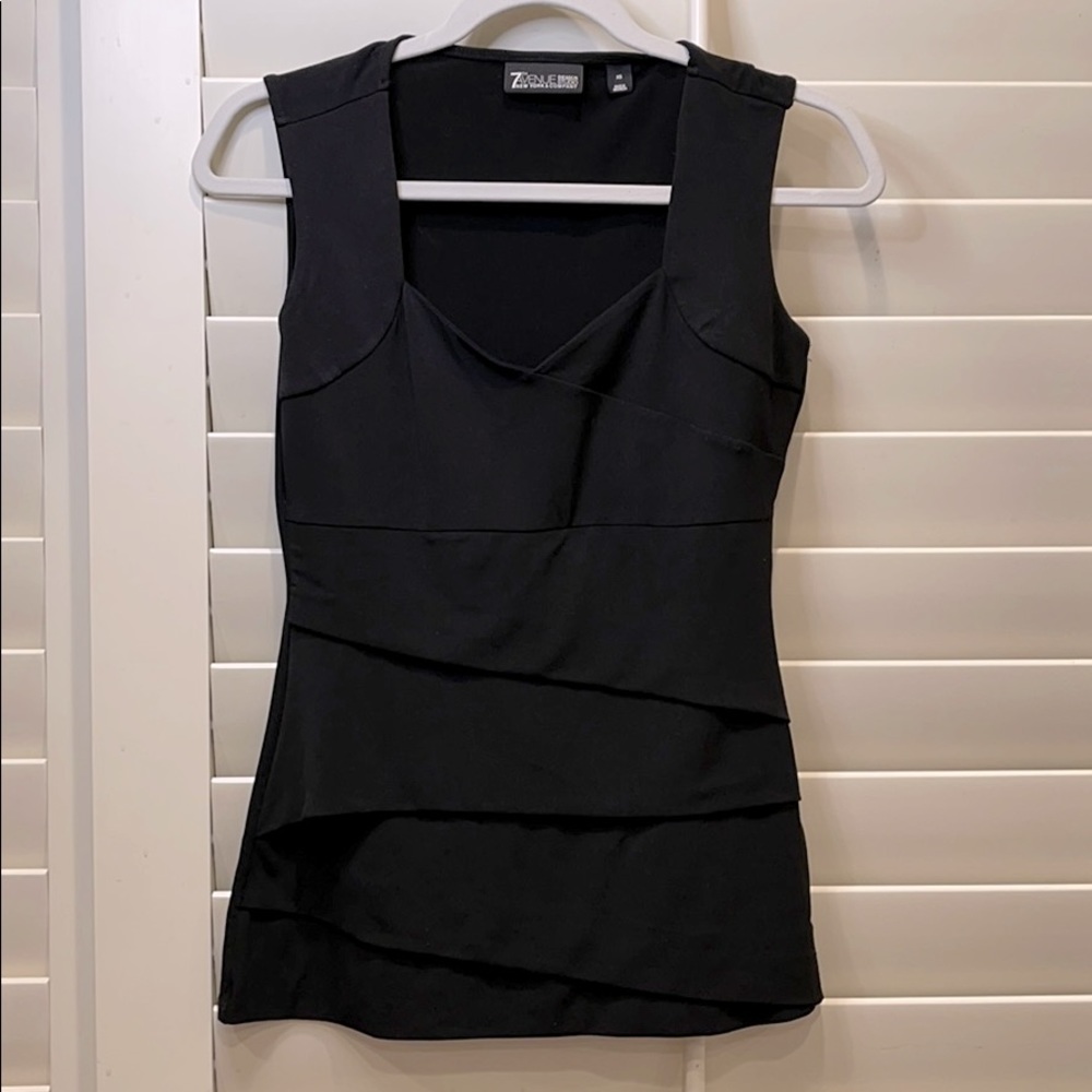 7th Avenue  Black Sleeveless Blouse Size XS